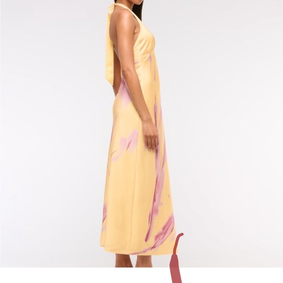 Abercrombie & Fitch Yellow and Pink Maxi Dress - Picture 2 of 3